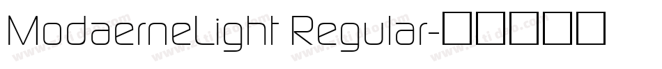 ModaerneLight Regular字体转换